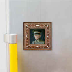 Atatürk Baskılı Sedef Görünümlü Ahşap Magnet