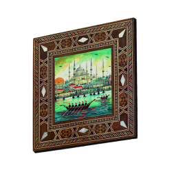 Sultanahmet Camii  Baskılı Sedef Görünümlü Ahşap Magnet