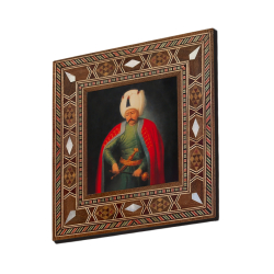 Yavuz Sultan Selim Baskılı Sedef Görünümlü Ahşap Magnet