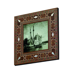 Ortaköy Camii (Fotoğraf, 1920’ler) Baskılı Sedef Görünümlü Ahşap Magnet