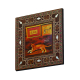 İstanbul Kedisi  Printed Mother-of-Pearl Effect Wooden Magnet
