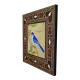 Bülbül Kuşu Çizimi Printed Mother-of-Pearl Effect Wooden Magnet
