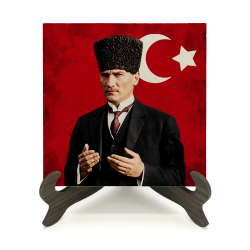 Dua Eden Atatürk Baskılı Ahşap Masaüstlük