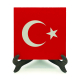 Türkiye Bayrağı Baskılı Ahşap Masaüstlük