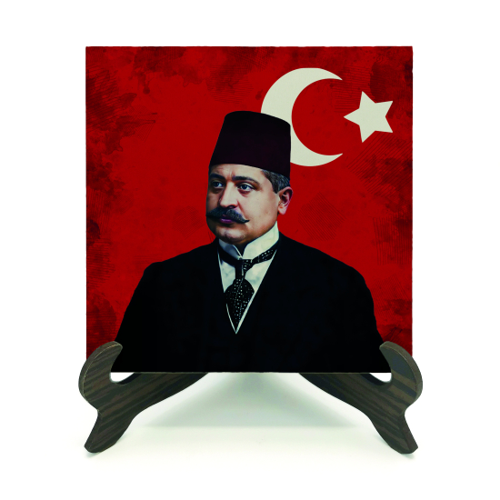 Talat Paşa Baskılı Ahşap Masaüstlük