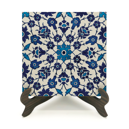 Osmanlı Çini Deseni Printed Wooden Tabletop