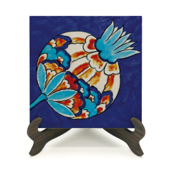 Rüstem Paşa Camii Hünkâri Nar Motifli Çini Deseni Printed Wooden Tabletop