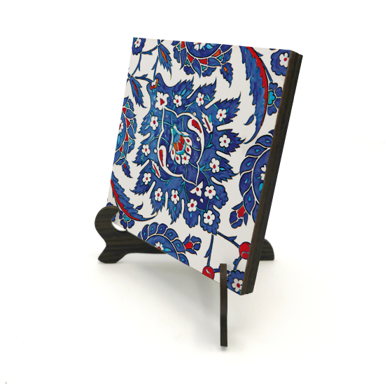 Rüstem Paşa Camii Çini Deseni Printed Wooden Tabletop