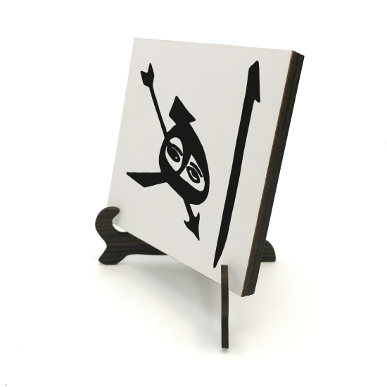 Âh (Elif–He) yazılı Hat Sanatı Printed Wooden Tabletop
