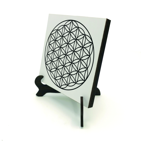 Yaşam Çiçeği Deseni Printed Wooden Tabletop