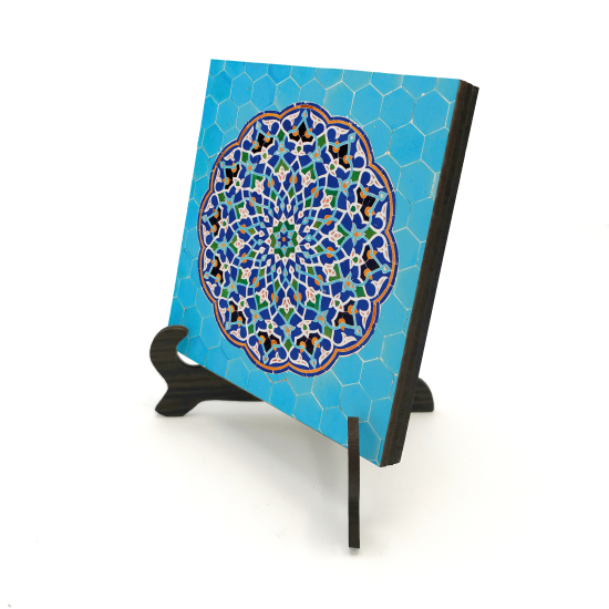 Cuma Cami Çinisi (İran) Printed Wooden Tabletop