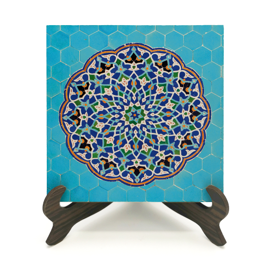 Cuma Cami Çinisi (İran) Printed Wooden Tabletop
