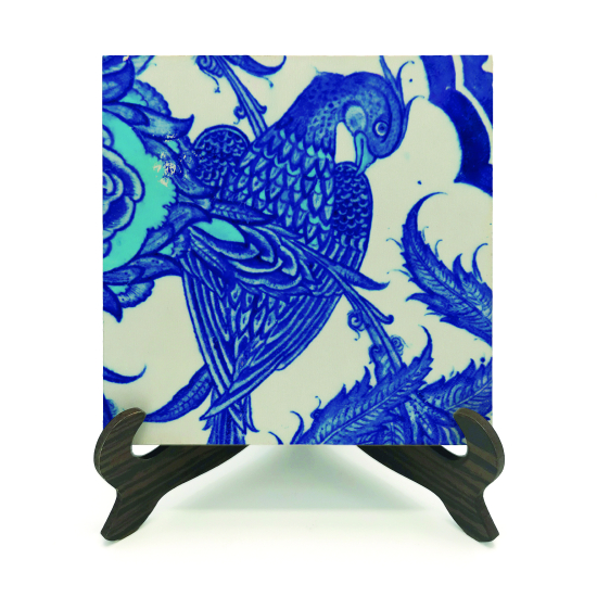 Osmanlı Sülünlü Çini-Topkapı Sarayı Printed Wooden Tabletop