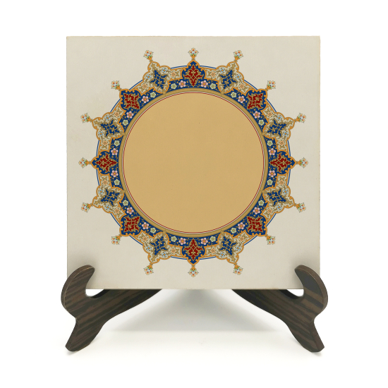 Name Can Be Added, Border Pattern / Image Printed Wooden Tabletop