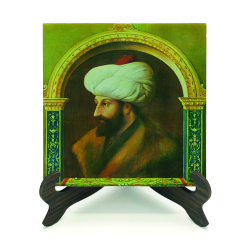 Fatih Sultan Mehmet Baskılı Ahşap Masaüstlük