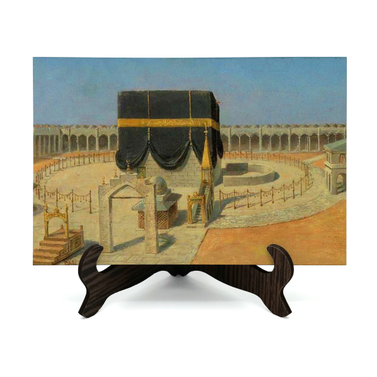 Kabe-i Şerif Çizimi Printed Wooden Tabletop