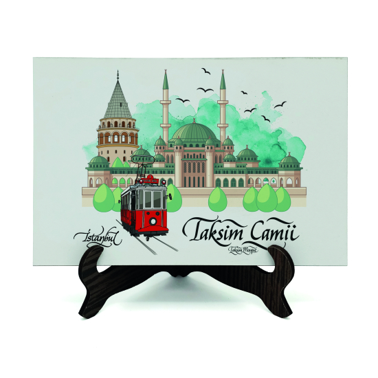 Taksim Camii Printed Wooden Tabletop