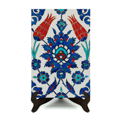 Çini Deseni Baskılı Ahşap Masaüstlük