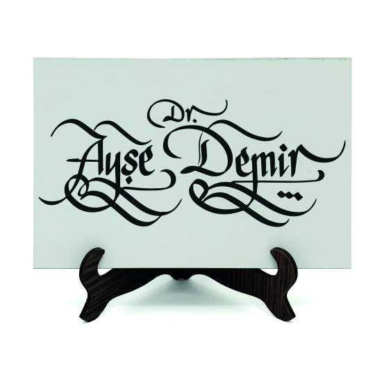 İsim Yazılabilir, Boş Wooden Tabletop