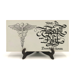 İsim Yazılabilir, Tıp ve Sağlık Sembolü Kadüse  Printed Wooden Tabletop