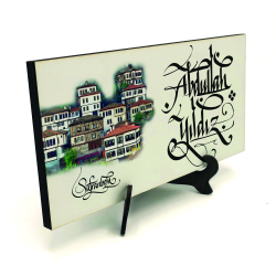 İsim Yazılabilir, Safranbolu Evleri Görseli Printed Wooden Tabletop