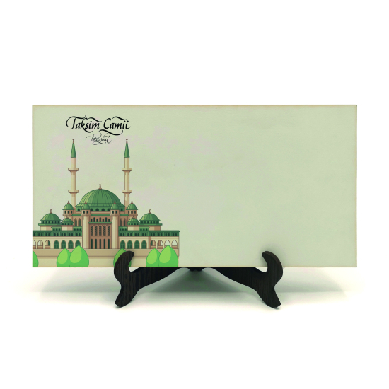 İsim Yazılabilir, Taksim Camii Görseli Printed Wooden Tabletop