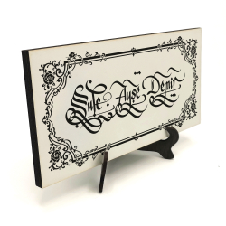 Kenar Deseni / Görseli Baskılı Ahşap Masaüstlük