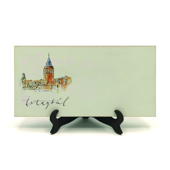 Kenar Deseni / Görseli Baskılı Ahşap Masaüstlük