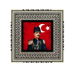 Enver Paşa Baskılı Ahşap Tablo