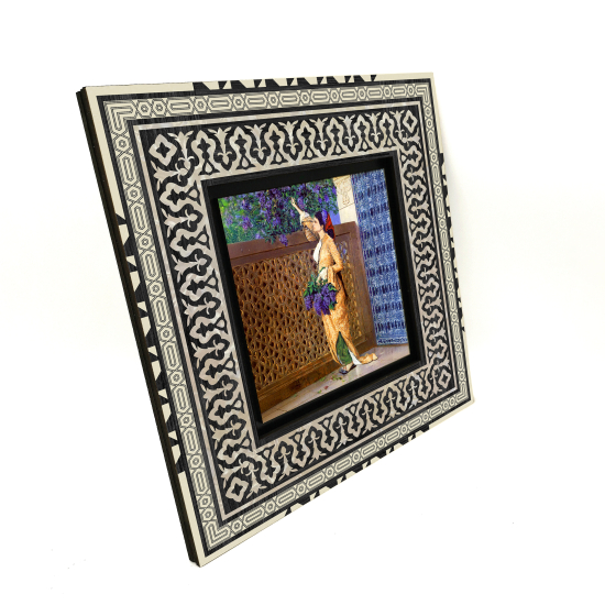 Osman Hamdi Bey – Leylak Toplayan Kız Tablosu Printed Wooden Frame