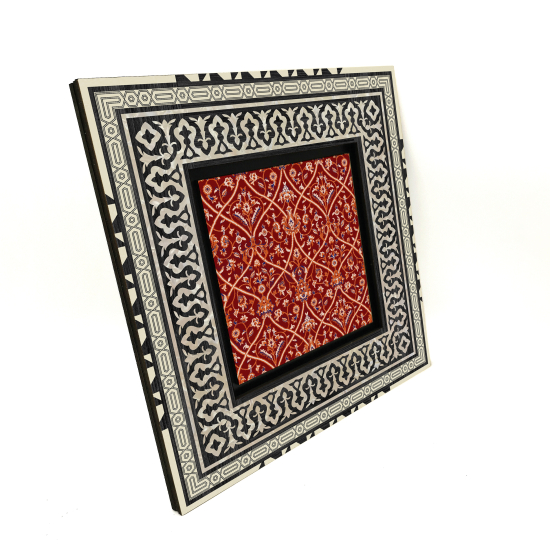 Halı Motifleri Baskılı Ahşap Tablo