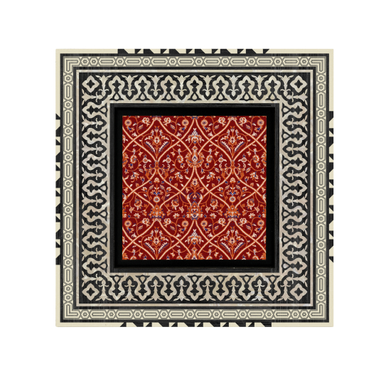 Halı Motifleri Baskılı Ahşap Tablo