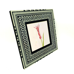 Osmanlı Lalesi Çizimi Baskılı Ahşap Tablo