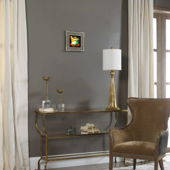 Geometrik Renkli Semazen Baskılı Ahşap Tablo