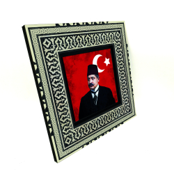 Talat Paşa Baskılı Ahşap Tablo