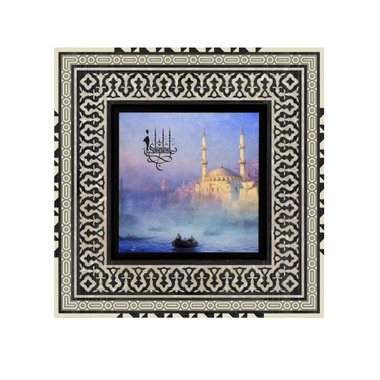 İstanbul Tophane Manzarası (1884, Aivazovskİ) Baskılı Ahşap Tablo