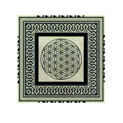 Yaşam Çiçeği Deseni Baskılı Ahşap Tablo