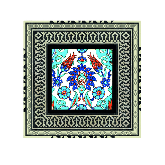 Çivizade Mescidi Çinisi (Ümmü Gülsüm Camii) Printed Wooden Frame