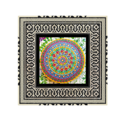 Mandala Desen Baskılı Ahşap Tablo