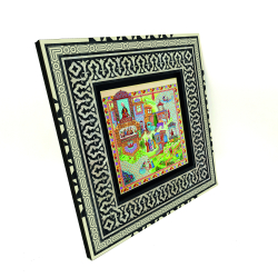 Saray Bahçesi Minyatürü Baskılı Ahşap Tablo