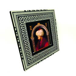 Fatih Sultan Mehmet Baskılı Ahşap Tablo
