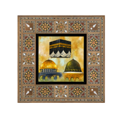 Kâbe, Mescid-i Aksa, Mescid-i Nebevi Baskılı Ahşap Tablo