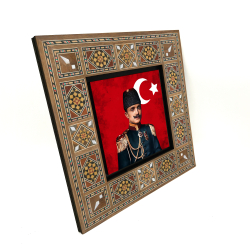 Enver Paşa Baskılı Ahşap Tablo