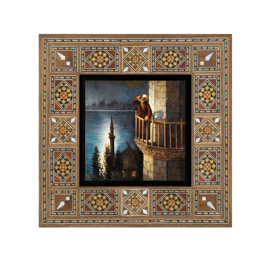 Müezzin Tablosu Baskılı Ahşap Tablo