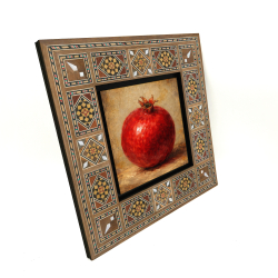 Bereket Sembolü Nar Baskılı Ahşap Tablo