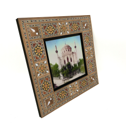 İstanbul Pertevniyal Valide Sultan Camii Fotoğrafı (1950'ler, Renklendirilmiş) Baskılı Ahşap Tablo