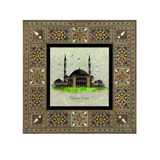 Taksim Camii Görseli Baskılı Ahşap Tablo