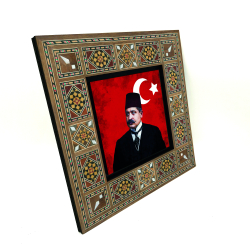 Talat Paşa Baskılı Ahşap Tablo