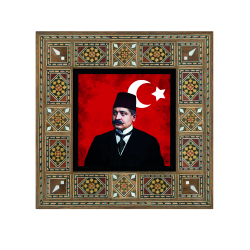 Talat Paşa Baskılı Ahşap Tablo