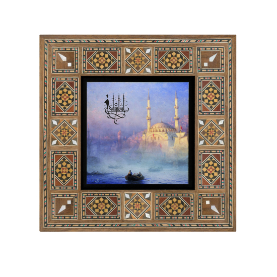 İstanbul Tophane Manzarası (1884, Aivazovskİ) Baskılı Ahşap Tablo